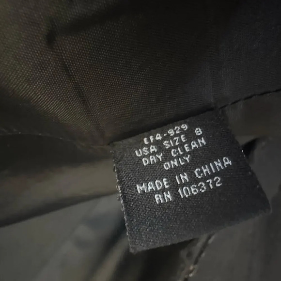 PERRY ELLIS Wool Blend Long Winter Dress Coat Black Tweed Silver Fleck Women's 8 - Picture 10 of 11